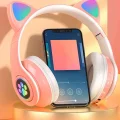 BUĞZ Kulak üstü Bluetooth Kulaklık - Renk: Pembe, Bluetooth Versiyon: 5.0, Mikrofon, Özellik: Kablolu