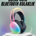 BUĞZ Kulak Üstü Kablosuz Bluetooth Kulaklık Unısex Renkli Işıklı Kulaklık - BUĞZ