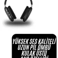 BUĞZ Kulak Üstü Kablosuz Bluetooth Kulaklık Yumuşak Süngerli SD Kart Girişli - BUĞZ