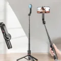  Kumandalı Tripod Telefon Tutucu Selfie Çubuğu 360 Derece Dönebilen