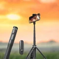 BUĞZ Kumandalı Tripod Telefon Tutucu Selfie Çubuğu 360 Derece Dönebilen