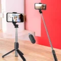 BUĞZ Kumandalı Tripod Telefon Tutucu Selfie Çubuğu 360 Derece Dönebilen