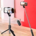  Kumandalı Tripod Telefon Tutucu Selfie Çubuğu 360 Derece Dönebilen