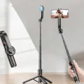 BUĞZ Kumandalı Tripod Telefon Tutucu Selfie Çubuğu 360 Derece Dönebilen - BUĞZ