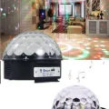  Küre Disko Topu Müzik Çalar Renkli Lazer Işıklı Bluetooth Disko Parti Işığı Kumandalı
