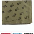 BUĞZ Kuru Kafa Desenli Keten Bandana 50*50