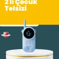 BUĞZ LCD Ekranlı Çocuk Telsizi – İki Yönlü Ses, 1-3 km Çekim Mesafesi