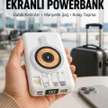 BUĞZ LCD Göstergeli Manyetik Powerbank Type C USB Girişli Yeni Nesil