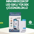 BUĞZ LED Aydınlatmalı 80–200 Kat Büyütmeli Cep Mikroskop