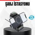BUĞZ LED Dijital Saatli Kablosuz Şarj Cihazı – 3 Parlaklık Ayarlı, Şarj Koruma Teknolojili