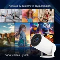 BUĞZ LED FULL HD projeksiyon cihazı 1280x720 çözünürlük 200 ansilümen 3000:1 kontrast beyaz