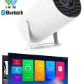 BUĞZ LED FULL HD projeksiyon cihazı 2160x1440 çözünürlük WiFi Bluetooth USB HDMI beyaz