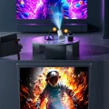BUĞZ LED görüntü teknolojili 4K çözünürlüklü beyaz projeksiyon cihazı, 1080P, HDR, kablosuz, HDMI