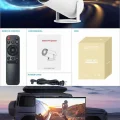 BUĞZ LED görüntü teknolojili 4K çözünürlüklü beyaz projeksiyon cihazı, 1080P, HDR, kablosuz, HDMI