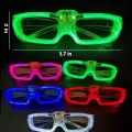 BUĞZ LED Işıklı Glow Pilli Parti Gözlüğü - Glow Efektli 6 Adet 5 Renk