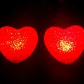  Led Işıklı Kırmızı Kalp Gece Lambası