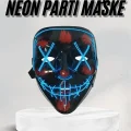  Led Işıklı Neon Maske Cadılar Bayramı Maskesi Korkunç Korku Maskesi