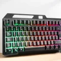 BUĞZ Led Işıklı Oyuncu Klavye Usb Girişli RGB Işıklı Q Klavye Mouse Hediyeli
