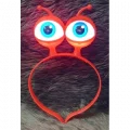  Led Işıklı & Pilli Uzaylı Göz Parti Tacı Kırmızı Renk