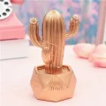  Led Işıklı Sevimli Kaktüs Dekoratif Masa Lambası Mini Biblo Gece Lambası-GOLD