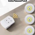 BUĞZ Led Lamba 3lü Uzaktan Kumandalı Yapışkanlı Beyaz Işık