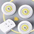  Led Lamba 3lü Uzaktan Kumandalı Yapışkanlı Beyaz Işık