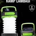 BUĞZ Led Lamba Kamp Lambası Hafif Taşınabilir Şarj Süreli Akordeon El Fenerli