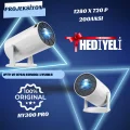 BUĞZ LED projeksiyon cihazı 4K çözünürlük 1280x720 beyaz 2000:1 kontrast USB HDMI kablosuz