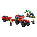  LEGO 4x4 Kurtarma Botlu İtfaiye Kamyonu