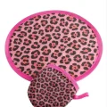 BUĞZ Leopar Desenli Kore Yelpaze 20 cm