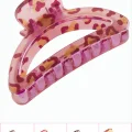 BUĞZ Leopar Desenli Oval Mandal Toka 8 cm