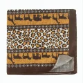 BUĞZ Leopar Desenli Zr Şifon Fular 50*50 cm
