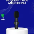 BUĞZ Lightning Girişli 2’li Kablosuz Yaka Mikrofonu Çift Kişilik Kayıt