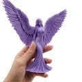 BUĞZ Lila Melek Biblo 3D Dekoratif Angel Figür Ev Aksesuarı