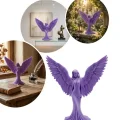 BUĞZ Lila Melek Biblo 3D Dekoratif Angel Figür Ev Aksesuarı