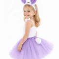 BUĞZ Lila Mor Tavşan Kostüm Seti Kız Çocuk – Tütü Etekli 4 Parça