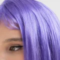 BUĞZ Lila Renk Uzun Düz Parti Peruğu