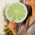 BUĞZ Limon Desenli Kore Yelpaze