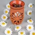 BUĞZ Lotus Çiçeği  El Yapımı Çömlek Buhurdanlık Tütsülük