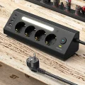 BUĞZ Lp764 Çoklu Gece Lambalı Priz Yüksek Gerilim Korumalı 4’lü Priz 2xusb 2xtype-c Çıkışlı Grup Priz Çoğaltıcı