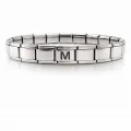 BUĞZ M Harfli Çelik Bileklik – Kişiye Özel Baş Harf Bileklik – Paslanmaz Çelik Zarif Bileklik