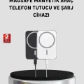 BUĞZ MagSafe Uyumlu Kablosuz Powerbank – Güçlü Mıknatıs, Hızlı Şarj, Kompakt Tasarım