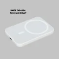 BUĞZ MagSafe Uyumlu Kablosuz Powerbank – Güçlü Mıknatıs, Hızlı Şarj, Kompakt Tasarım - Lisinya