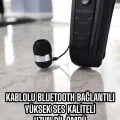  Makaralı Bluetooth Kulaklık Çağrı Cevaplama Kablolu Uzun Pil Ömrü