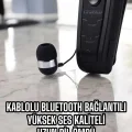 BUĞZ Makaralı Bluetooth Kulaklık Çağrı Cevaplama Kablolu Uzun Pil Ömrü - BUĞZ
