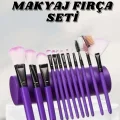 BUĞZ Makyaj Fırçası 12 Parça Set Yumuşak Uçlu Göz Makyajına Uygun Hafif ve Taşınabilir Çanta
