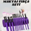 BUĞZ Makyaj Fırçası 12 Parça Set Yumuşak Uçlu Göz Makyajına Uygun Hafif ve Taşınabilir Çanta - BUĞZ