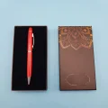 BUĞZ Mandala Desenli Kutulu Kırmızı Touchpen Tükenmez Kalem