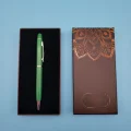 BUĞZ Mandala Desenli Kutulu Yeşil Touchpen Tükenmez Kalem