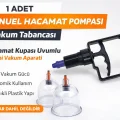 BUĞZ Manuel Hacamat Pompası Vakum Tabancası – Hacamat Kupası Uyumlu El Tipi Vakum Aparatı 1 ADET